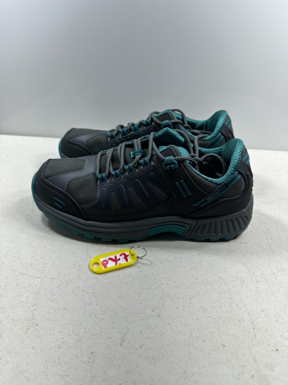 Orthofeet Shoes Womens 6B Alma 847 Waterproof Trail Sneakers Grey Teal Comfort